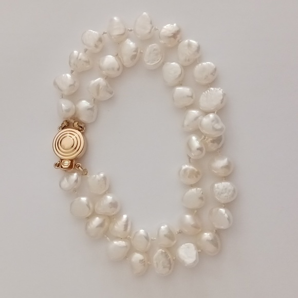 14k double strand pearl bracelet